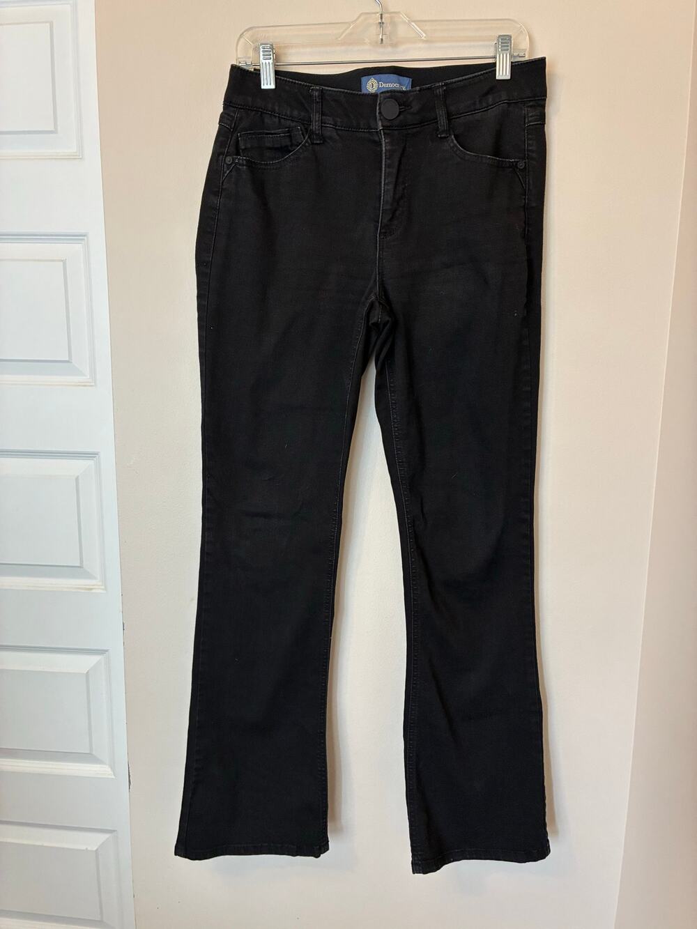 Democracy Ab Solution Itty Bitty Bootcut Black Stretch Jeans Women's Size 8